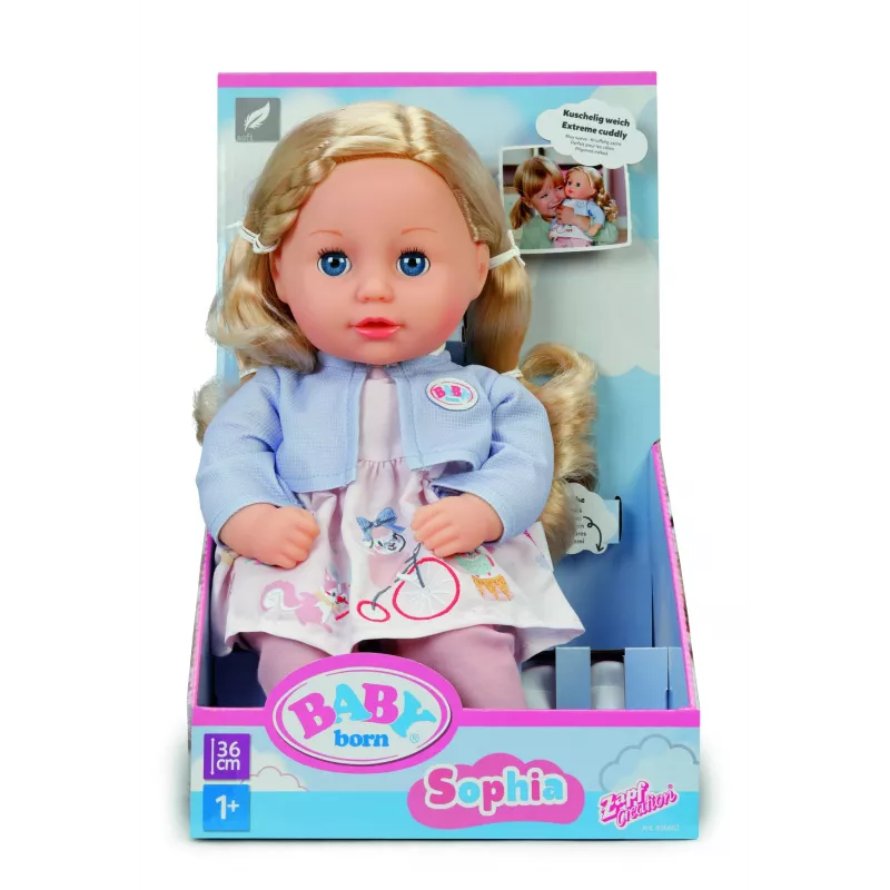 Babypuppe ZAPF BABY born Sophia Rose 36 cm — Stoff und Kunststoff, mehrfarbig, für Kinder ab 3 Jahren