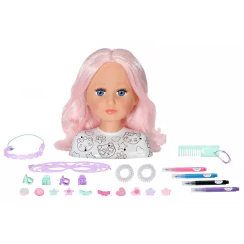 BABY born Styling Head Artist, Makeup/Styling-Puppenkopf, Weiblich, 3 Jahr(e), Mehrfarbig