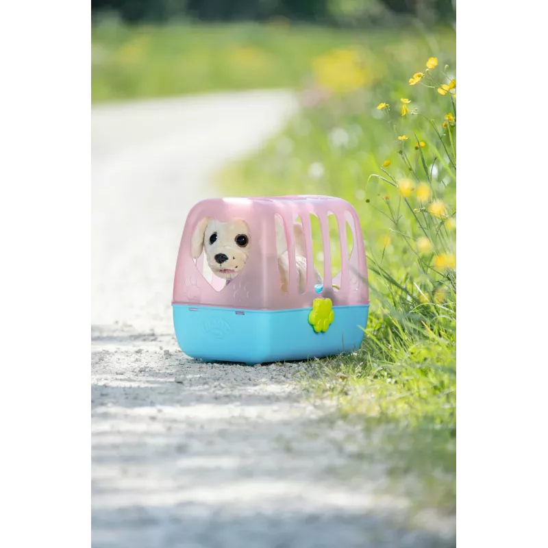 Puppenhaustier ZAPF BABY born My Dog Lucky mit Box — Textil/Kunststoff, mehrfarbig, für 3–12 Jahre, benötigt 4×AAA