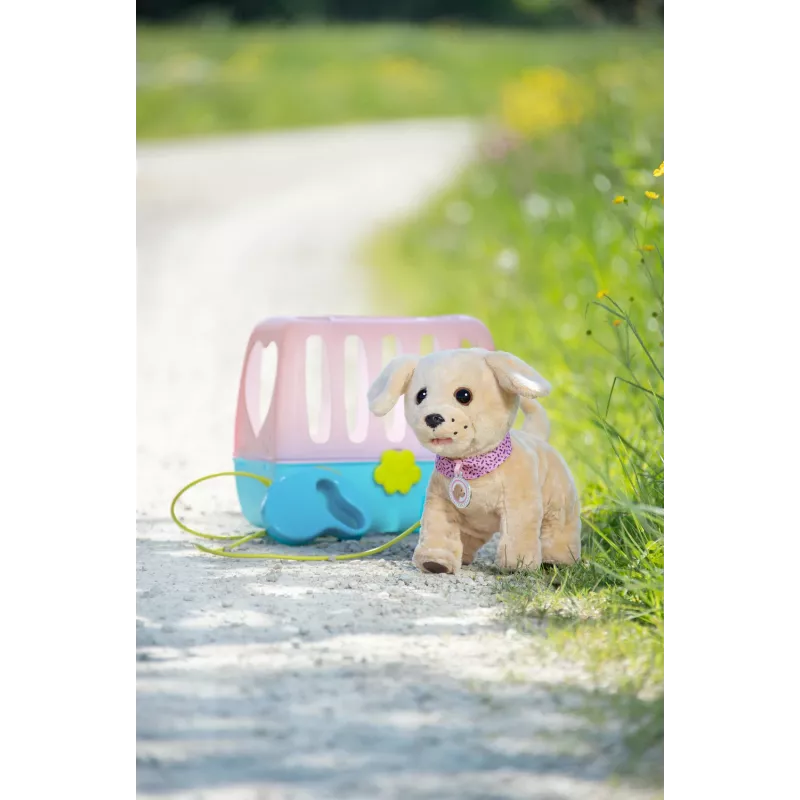 Puppenhaustier ZAPF BABY born My Dog Lucky mit Box — Textil/Kunststoff, mehrfarbig, für 3–12 Jahre, benötigt 4×AAA
