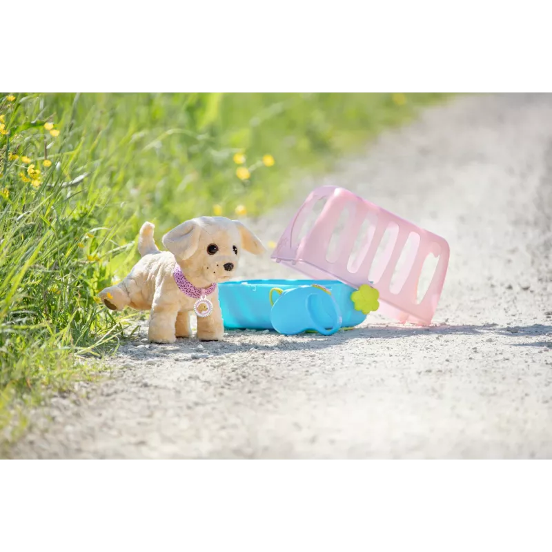 Puppenhaustier ZAPF BABY born My Dog Lucky mit Box — Textil/Kunststoff, mehrfarbig, für 3–12 Jahre, benötigt 4×AAA