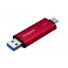 Externe SSD Kingston 2 TB Dual USB-A/USB-C, USB 3.2 Gen 2, Lesen 1050 MB/s, Schreiben 950 MB/s, Schwarz/Rot