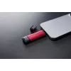 Externe SSD Kingston 2 TB Dual USB-A/USB-C, USB 3.2 Gen 2, Lesen 1050 MB/s, Schreiben 950 MB/s, Schwarz/Rot