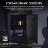 PC-Miditower-Gehäuse CORSAIR FRAME 5000D RS — Schwarz, ATX/EATX-Unterstützung, 3x 140-mm-Frontlüfter, gehärtetes Glas, 250×556×542 mm