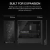 PC-Miditower-Gehäuse CORSAIR FRAME 5000D RS — Schwarz, ATX/EATX-Unterstützung, 3x 140-mm-Frontlüfter, gehärtetes Glas, 250×556×542 mm