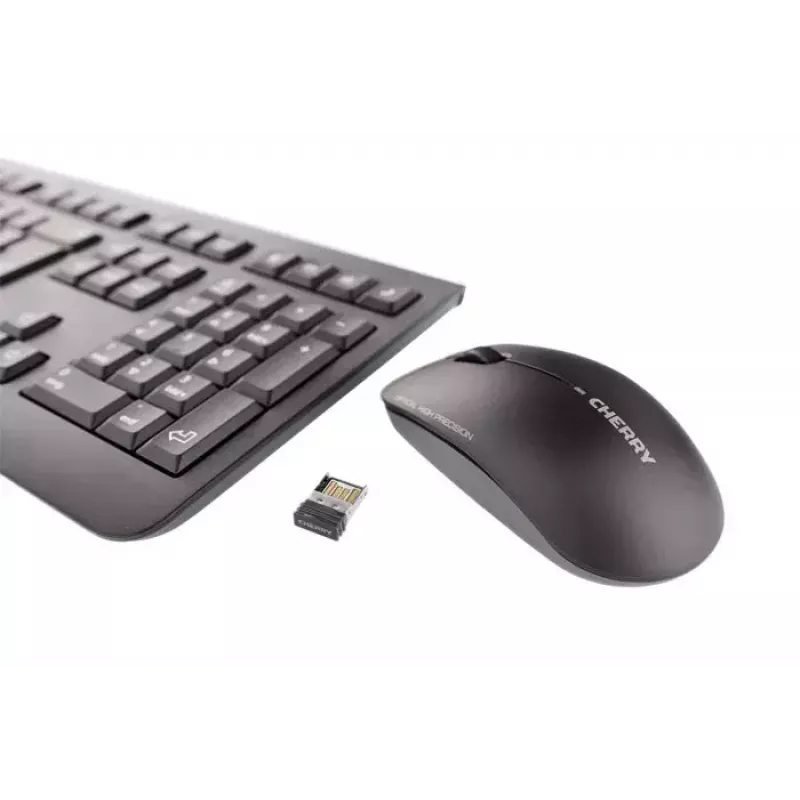 CHERRY DW 3000 Tastatur Maus enthalten Universell RF Wireless AZERTY Französisch Schwarz
