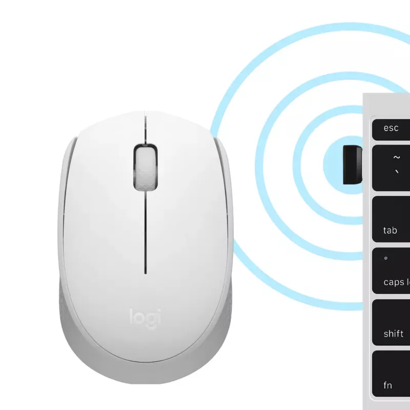 LOGITECH M171 Wireless Maus Off White Emea