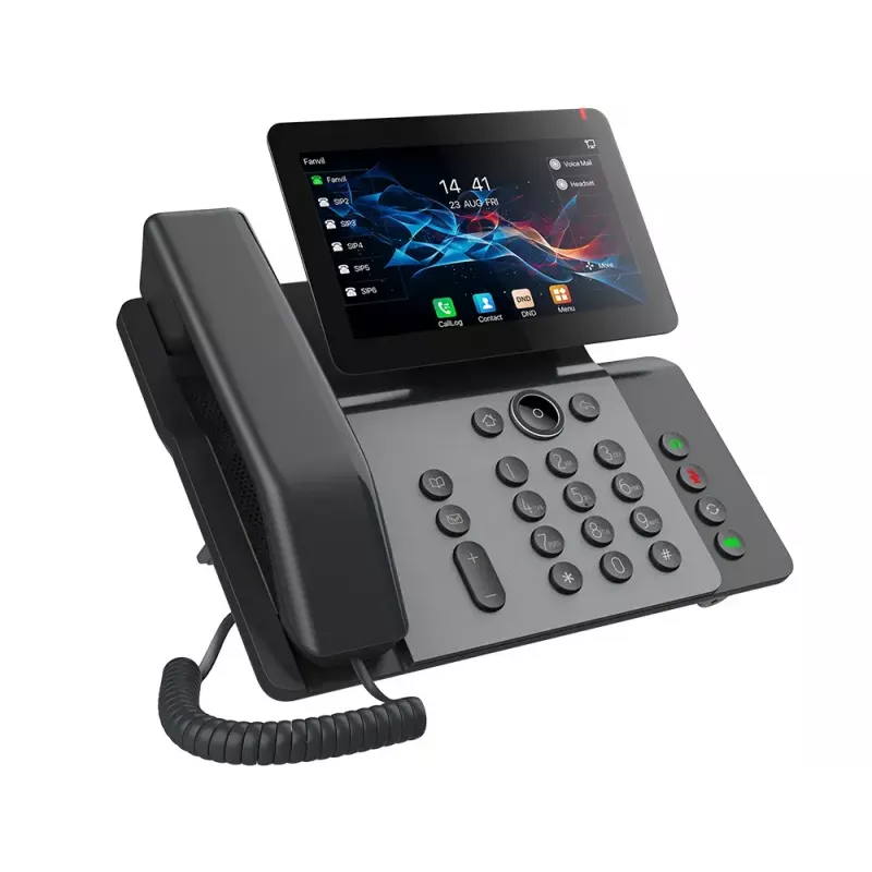 IP-Telefon Fanvil V66 Dunkelgrau – 20 Leitungen, 7 Zoll IPS-Touchscreen, WLAN, PoE, Bluetooth