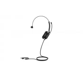 Yealink UH35 Mono UC USB-C/A Headset, kabelgebunden, 20–20000 Hz, Anrufe/Musik, 96,5 g, Headset, Schwarz