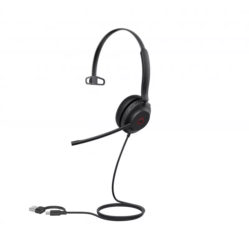 Yealink UH35 Mono UC USB-C/A Headset, kabelgebunden, 20–20000 Hz, Anrufe/Musik, 96,5 g, Headset, Schwarz