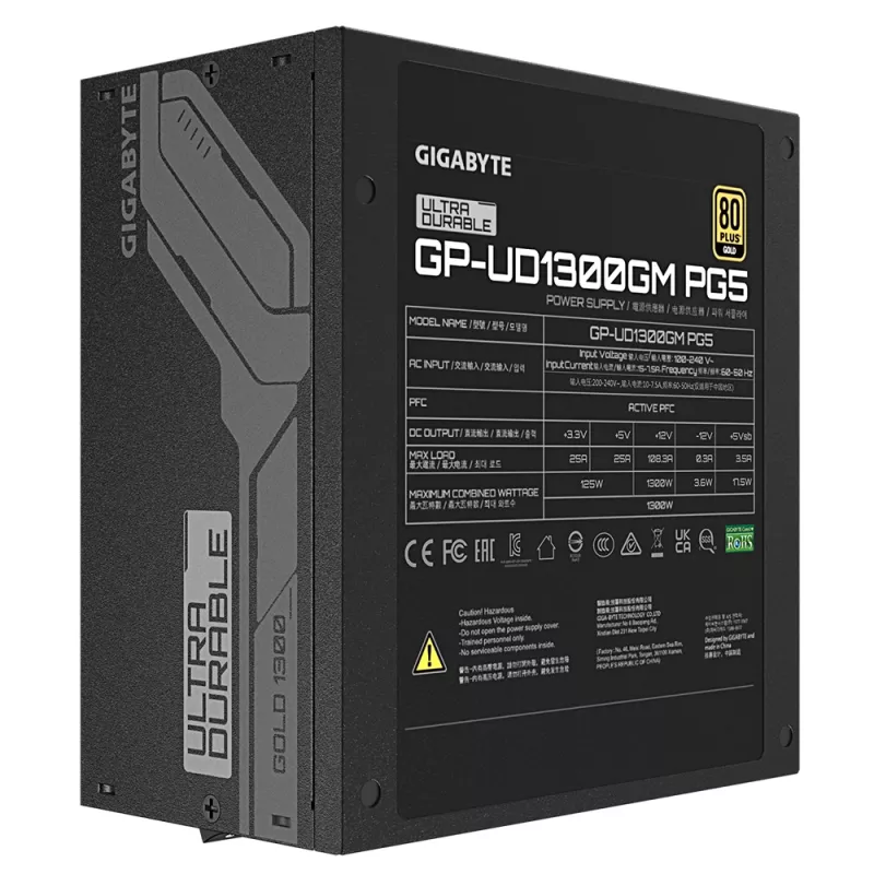 GIGABYTE UD1300GM PG5 Netzteil 1300 W 20+4 Pin ATX ATX Schwarz