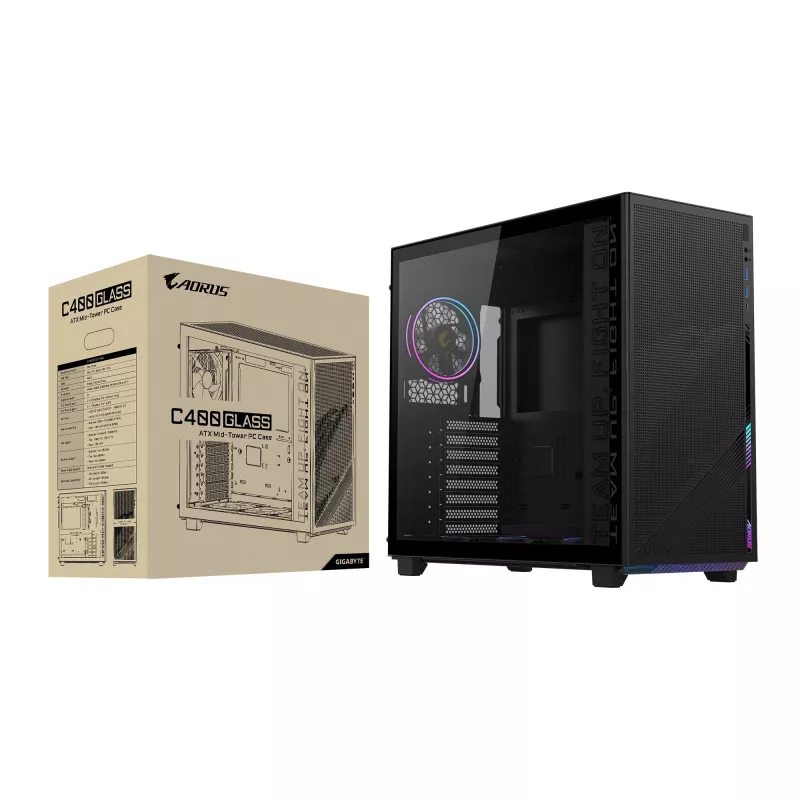PC-Gehäuse GIGABYTE C400 Midi Tower Schwarz