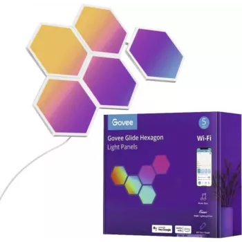 Govee B6061 LED-Lichtpanels 5er-Pack RGB-Farbwechsel – modulare dekorative Wandbeleuchtung