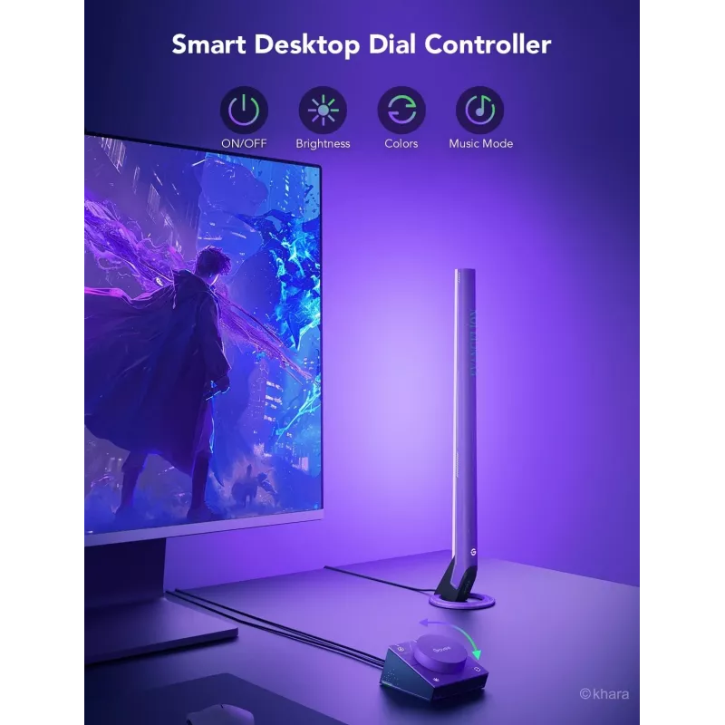 Smart-Beleuchtungsset Govee H6047, Wi‑Fi/Bluetooth, 12V 24W, schwarz, 5 Stück