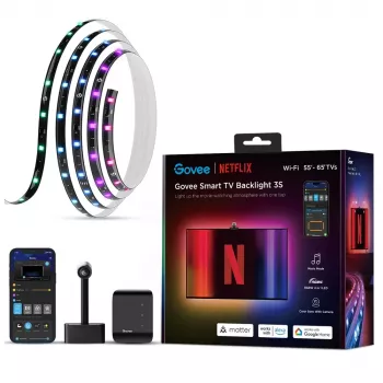 Smart Strip Light Govee H6098 — Wi‑Fi/Bluetooth, schwarz, 2 kWh/1000h, Energieklasse G