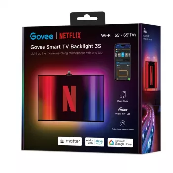 Smart Strip Light Govee H6098 — Wi‑Fi/Bluetooth, schwarz, 2 kWh/1000h, Energieklasse G