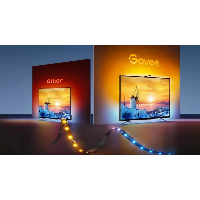 Smart Strip Light Govee H6098 — Wi‑Fi/Bluetooth, schwarz, 2 kWh/1000h, Energieklasse G