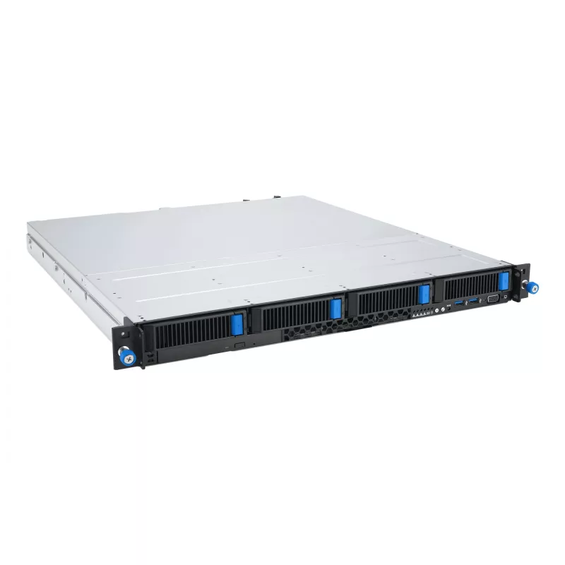 Rack-Server ASUS RS300-E12-RS4, 1U, Intel C262, LGA1700, Xeon E-2400, 4x Hot-Swap 3,5-Zoll-Einschübe, 450W Netzteil, DDR5 UDIMM bis zu 128 GB