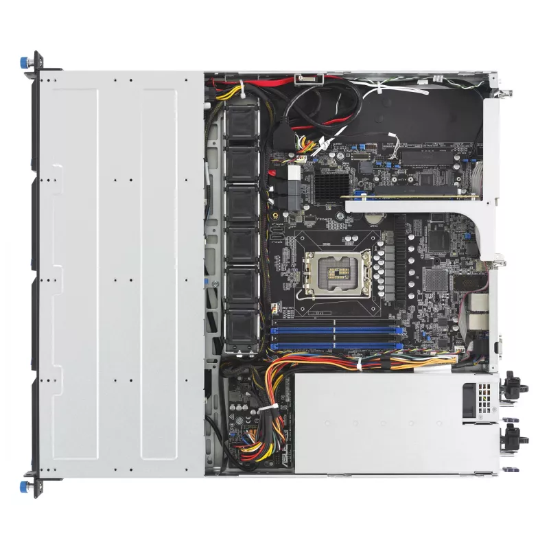 Rack-Server ASUS RS300-E12-RS4, 1U, Intel C262, LGA1700, Xeon E-2400, 4x Hot-Swap 3,5-Zoll-Einschübe, 450W Netzteil, DDR5 UDIMM bis zu 128 GB
