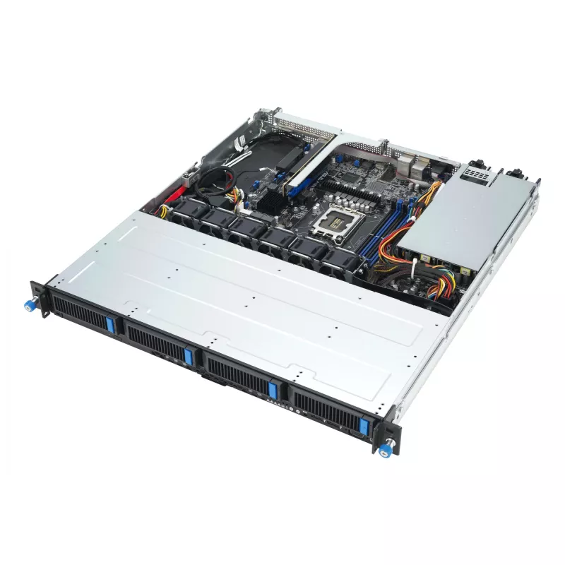 Rack-Server ASUS RS300-E12-RS4, 1U, Intel C262, LGA1700, Xeon E-2400, 4x Hot-Swap 3,5-Zoll-Einschübe, 450W Netzteil, DDR5 UDIMM bis zu 128 GB