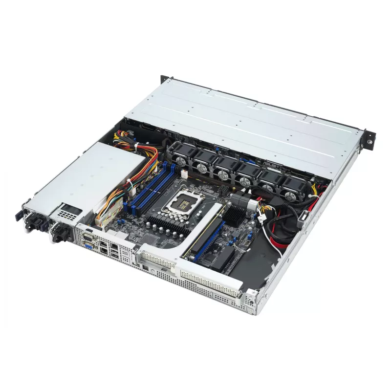 Rack-Server ASUS RS300-E12-RS4, 1U, Intel C262, LGA1700, Xeon E-2400, 4x Hot-Swap 3,5-Zoll-Einschübe, 450W Netzteil, DDR5 UDIMM bis zu 128 GB