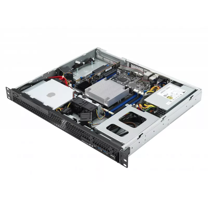 Rack-Server ASUS RS100-E11-PI2, Intel C252, LGA 1200, 1U, 4 DIMM, DDR4 bis 128 GB, 350 W Netzteil, 2x RJ-45, M.2