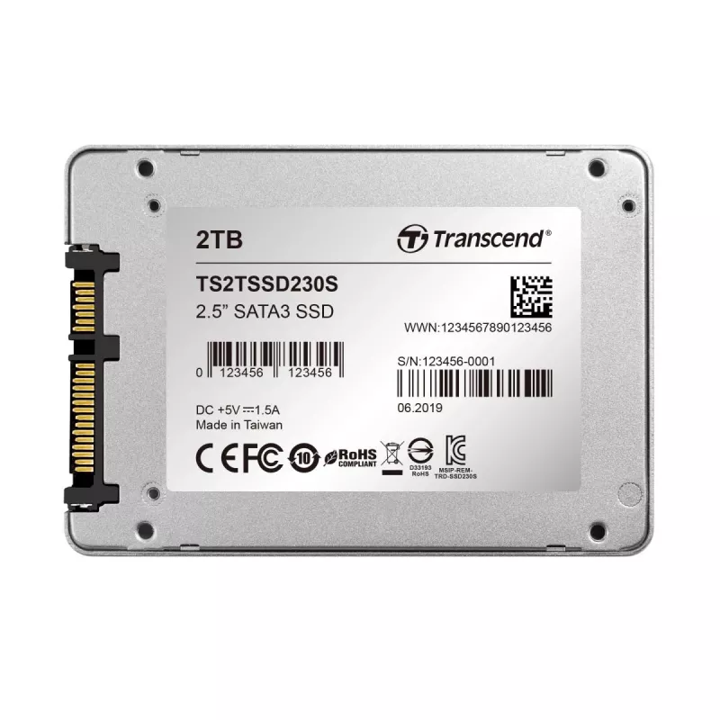 TRANSCEND SSD 230s 2TB 2,5 Zoll SATA III 6 Gb/s TLC Aluminiumgehäuse