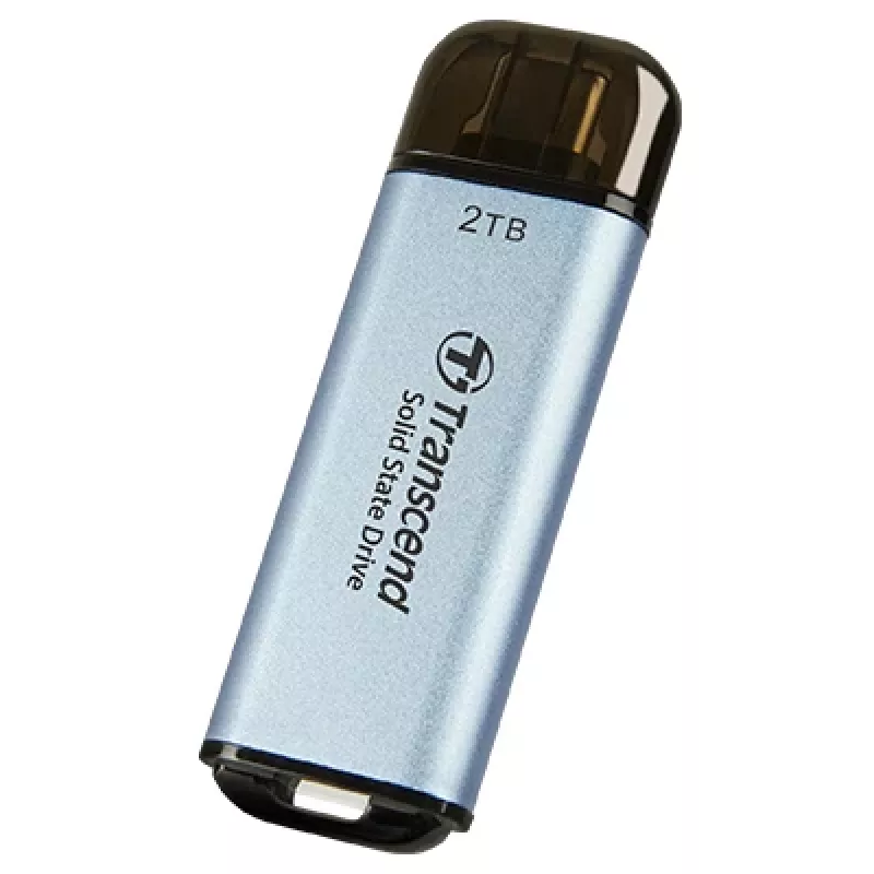 TRANSCEND Esd300c - 2TB Portable SSD - USB Typ-C - 3D NAND Flash - Himmelblau