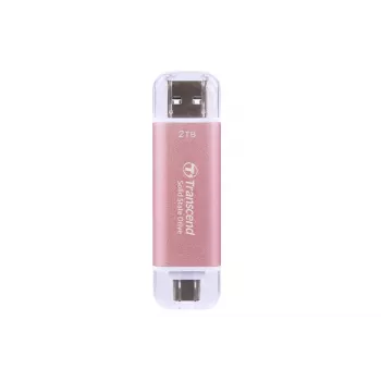 TRANSCEND Esd310p - 2TB Portable SSD - USB Type-a / USB Type-c - Pink