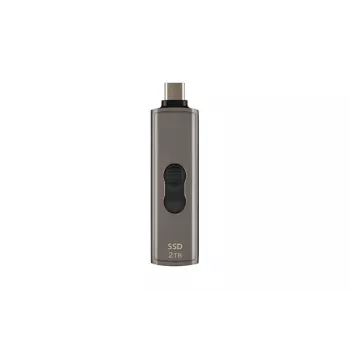 TRANSCEND SSD - Esd330c Portable Drive - 2 TB - USB Typ-C - Dunkelgraubraun