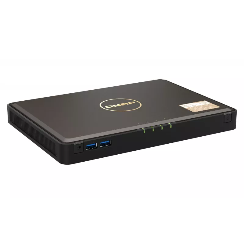 QNAP TBS-464 NAS Desktop Intel® Celeron® N5105 8 GB DDR4 0 TB QNAP Turbo System Schwarz