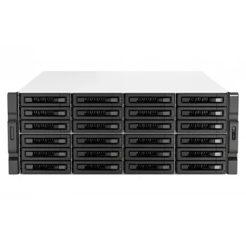 QNAP TS-H3087XU-RP NAS Rack (4U) Intel Xeon E E-2378 64 GB DDR4 0 TB QuTS hero Schwarz, Weiß