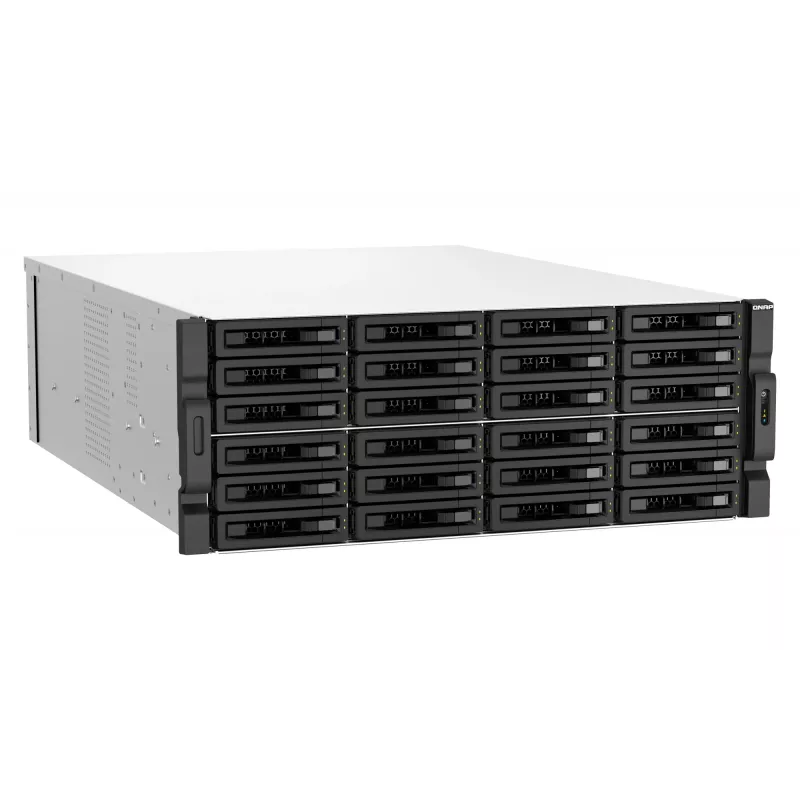 QNAP TS-H3087XU-RP NAS Rack (4U) Intel Xeon E E-2378 64 GB DDR4 0 TB QuTS hero Schwarz, Weiß
