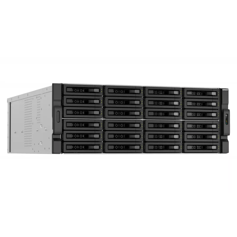 QNAP TS-H3087XU-RP NAS Rack (4U) Intel Xeon E E-2378 64 GB DDR4 0 TB QuTS hero Schwarz, Weiß