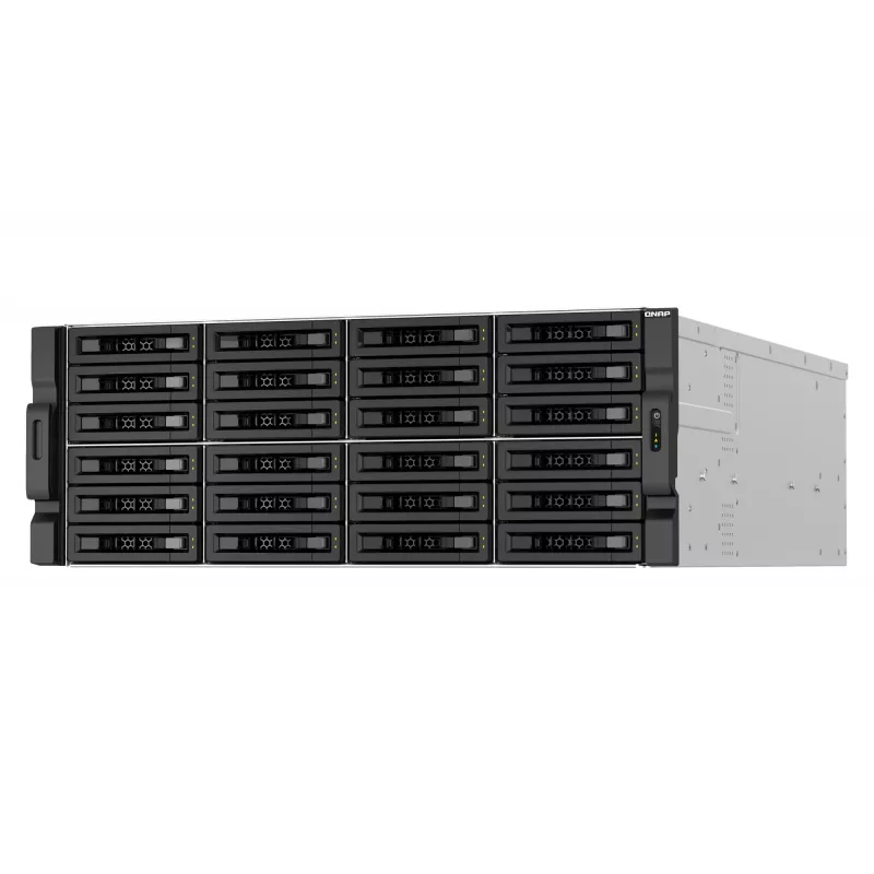 QNAP TS-H3087XU-RP NAS Rack (4U) Intel Xeon E E-2378 64 GB DDR4 0 TB QuTS hero Schwarz, Weiß