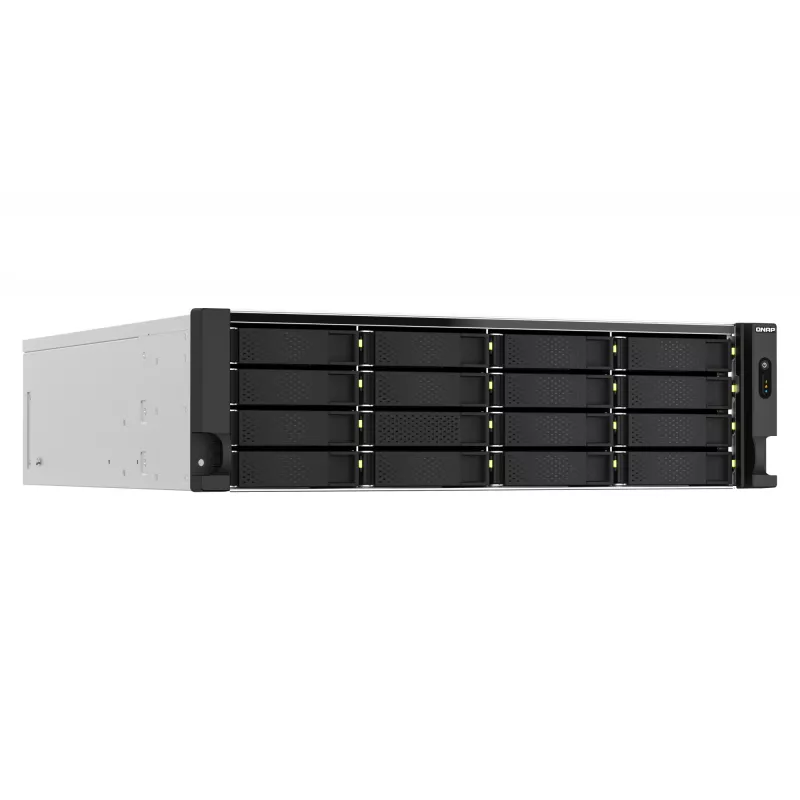 QNAP TS-H2287XU-RP NAS Rack (3U) Intel Xeon E E-2378 64 GB DDR4 0 TB QuTS hero Schwarz, Weiß