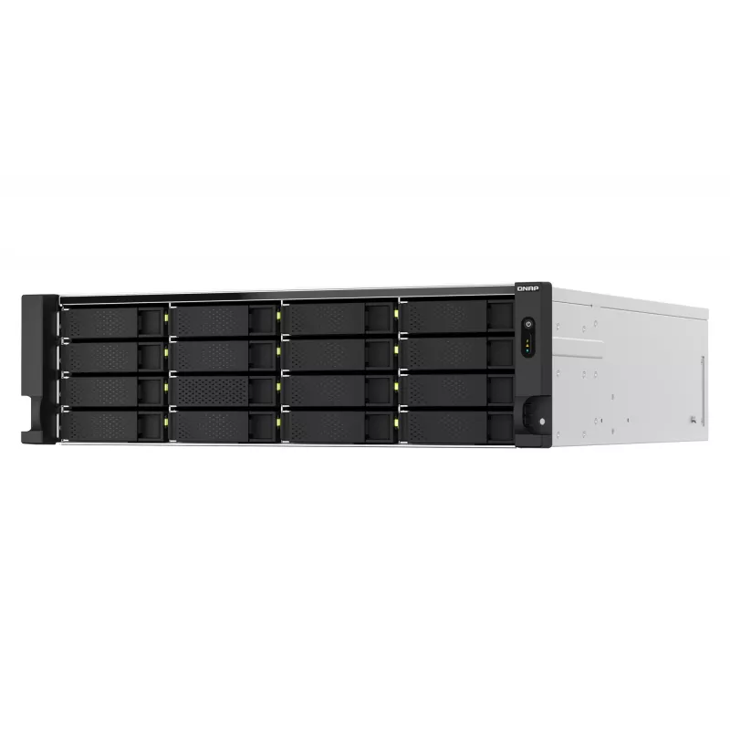 QNAP TS-h2287XU-RP NAS Rack (3U) Intel Xeon E E-2336 32 GB DDR4 0 TB QuTS hero Schwarz, Weiß