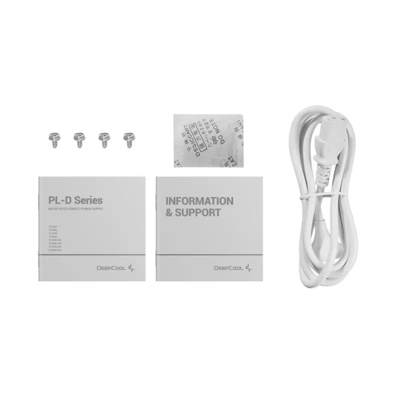 Netzteil DeepCool PL750D WH — 750 W, ATX 20+4-Pin, 80 PLUS Bronze, 120-mm-Lüfter, weiß