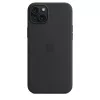 Cover Apple iPhone 15 Plus Silicone Case mit MagSafe Schwarz