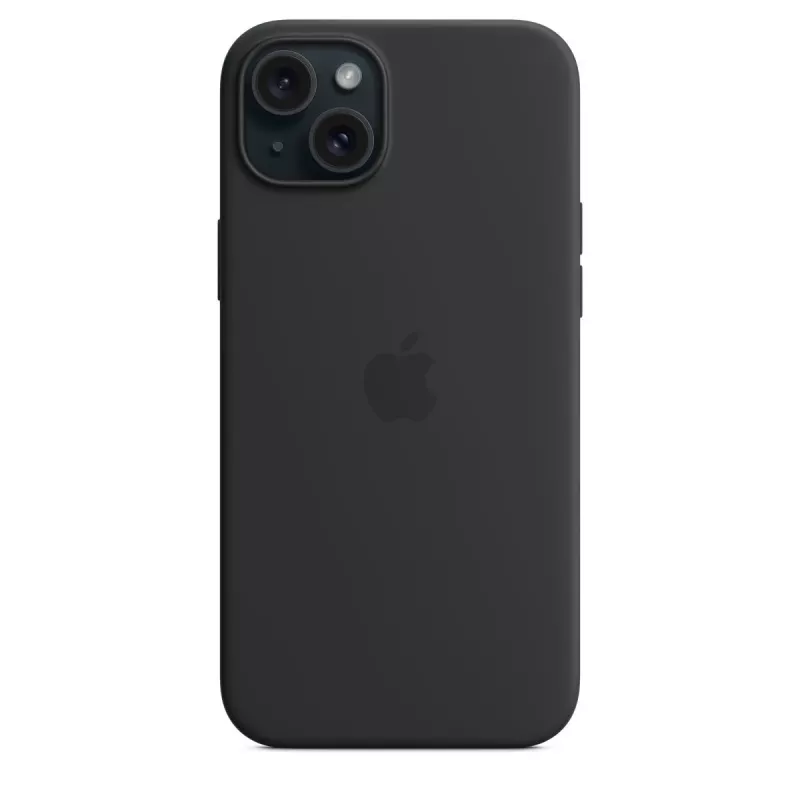 Cover Apple iPhone 15 Plus Silicone Case mit MagSafe Schwarz