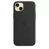 Cover Apple iPhone 15 Plus Silicone Case mit MagSafe Schwarz