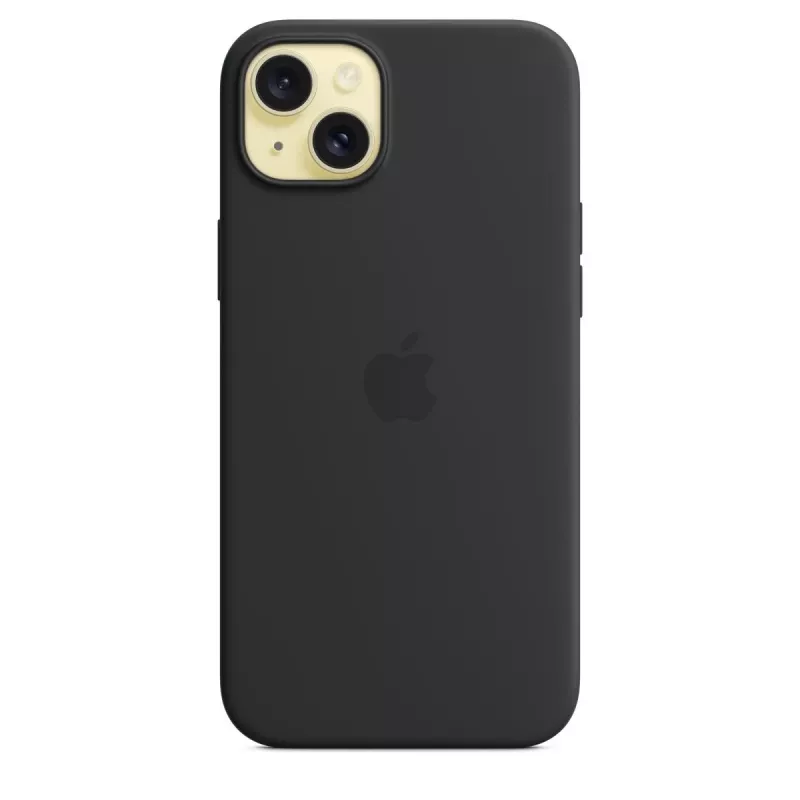 Cover Apple iPhone 15 Plus Silicone Case mit MagSafe Schwarz