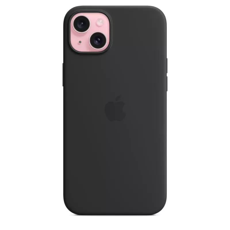 Cover Apple iPhone 15 Plus Silicone Case mit MagSafe Schwarz