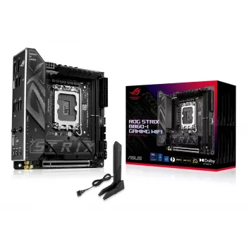 Motherboard ASUS ROG STRIX B860-I GAMING WIFI — Intel B860, LGA 1851, mini ITX, 2× DDR5 DIMM (bis zu 128 GB), Wi‑Fi 7, 2.5Gb LAN