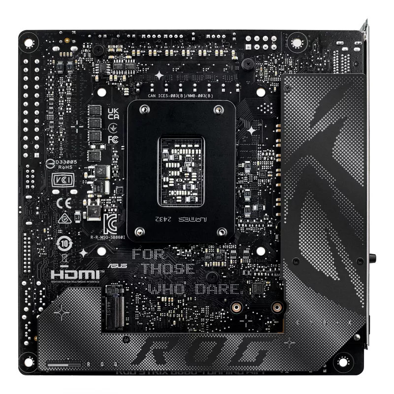 Motherboard ASUS ROG STRIX B860-I GAMING WIFI — Intel B860, LGA 1851, mini ITX, 2× DDR5 DIMM (bis zu 128 GB), Wi‑Fi 7, 2.5Gb LAN
