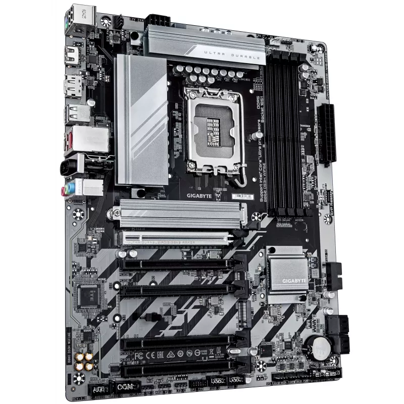 GIGABYTE B860 DS3H WIFI6E Mainboard - Intel Core Ultra Series CPUs, 8+1+2+2 Phasen VRM, bis zu 9066MHz DDR5, 1xPCIe 5.0 + 1xPCIe 4.0 M.2, 2.5GbE LAN, WIFI 6E, USB 3.2 Gen 2x2