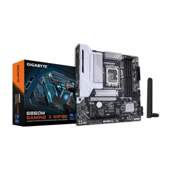 GIGABYTE B860M GAMING X WIFI6E Mainboard - Intel Core Ultra Series CPUs, 8+1+2+2 Phasen VRM, bis zu 9200MHz DDR5, 1xPCIe 5.0 + 1xPCIe 4.0 M.2, 2.5GbE LAN, WIFI 6E, USB 4