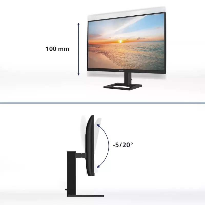 Philips 1000 series 27E1N1900AE/00 Computer Monitor 68,6 cm (27 Zoll) 3840 x 2160 Pixel 4K Ultra HD LCD Schwarz