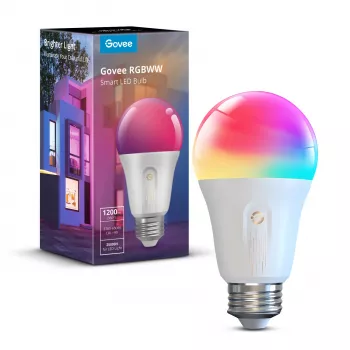 Govee H60093C1 Smarte Glühbirne, 1200 lm, WLAN & Bluetooth, 12 W, E26, weiß