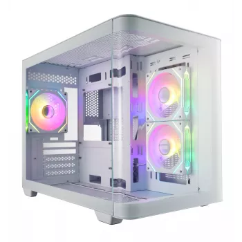 FSP S380-WA Gehäuse Mini Tower mITX, mATX Weiß ARGB